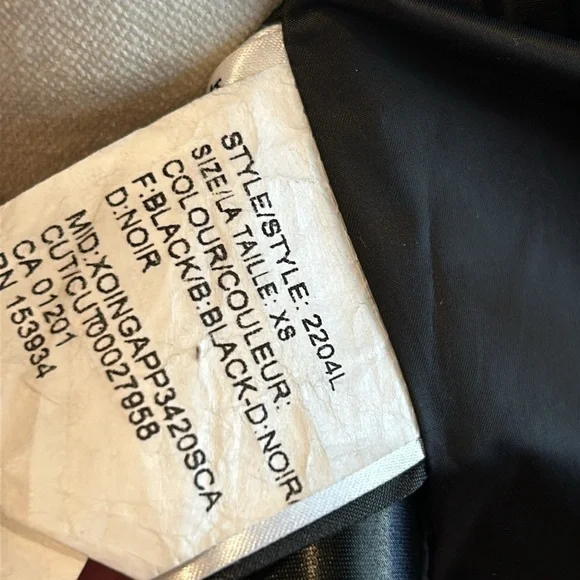 Canada Goose Stellarton Hooded Down Coat Jacket Black XS *As-Is* - Picture 11 of 13